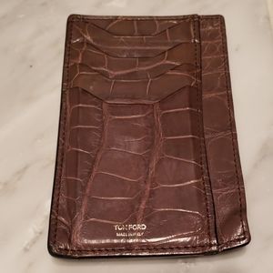Tom Ford Men's Alligator Card Holder